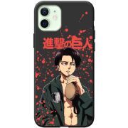 Черный чехол BoxFace Apple iPhone 12 Атака Титанов Леви