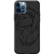Черный чехол BoxFace Apple iPhone 12 Pro Lion