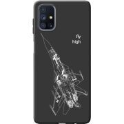 Черный чехол BoxFace Samsung M515 Galaxy M51 Військовий літак