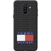 Черный чехол BoxFace Samsung A605 Galaxy A6 Plus 2018 Tommy Print