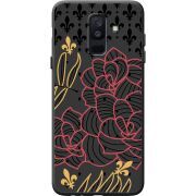 Черный чехол BoxFace Samsung A605 Galaxy A6 Plus 2018 FranceFlowers