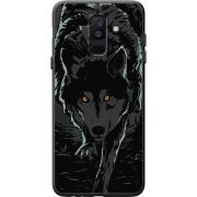 Черный чехол BoxFace Samsung A605 Galaxy A6 Plus 2018 Wolf