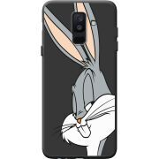 Черный чехол BoxFace Samsung A605 Galaxy A6 Plus 2018 Lucky Rabbit