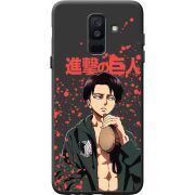 Черный чехол BoxFace Samsung A605 Galaxy A6 Plus 2018 Атака Титанов Леви