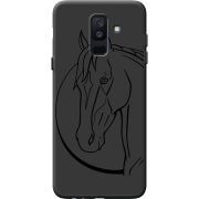 Черный чехол BoxFace Samsung A605 Galaxy A6 Plus 2018 Horse