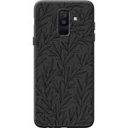 Черный чехол BoxFace Samsung A605 Galaxy A6 Plus 2018 Leaves