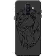 Черный чехол BoxFace Samsung A605 Galaxy A6 Plus 2018 Lion