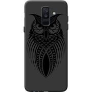 Черный чехол BoxFace Samsung A605 Galaxy A6 Plus 2018 Owl