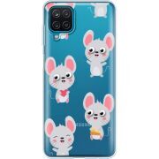 Прозрачный чехол BoxFace Samsung A125 Galaxy A12 с 3D-глазками Mouse