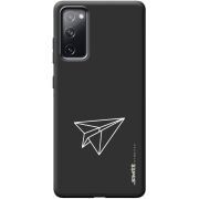 Черный чехол BoxFace Samsung G780 Galaxy S20 FE Paper Plane