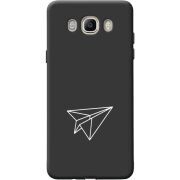 Черный чехол BoxFace Samsung J510 Galaxy J5 2016 Paper Plane