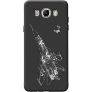 Черный чехол BoxFace Samsung J510 Galaxy J5 2016 Військовий літак