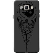 Черный чехол BoxFace Samsung J510 Galaxy J5 2016 Hugin and Munin