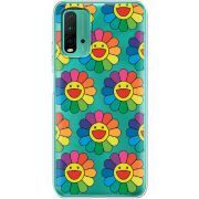 Прозрачный чехол BoxFace Xiaomi Redmi 9T Hippie Flowers