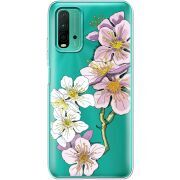 Прозрачный чехол BoxFace Xiaomi Redmi 9T Cherry Blossom