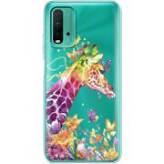 Прозрачный чехол BoxFace Xiaomi Redmi 9T Colorful Giraffe