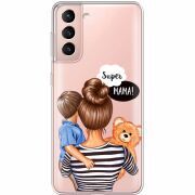 Прозрачный чехол BoxFace Samsung G991 Galaxy S21 Super Mama and Son