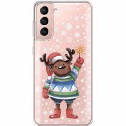 Прозрачный чехол BoxFace Samsung G991 Galaxy S21 Christmas Deer with Snow