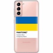 Прозрачный чехол BoxFace Samsung G991 Galaxy S21 Pantone вільний синій