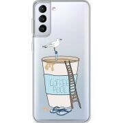 Прозрачный чехол BoxFace Samsung G996 Galaxy S21 Plus Segull in Cofee Pool