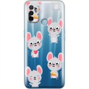 Прозрачный чехол BoxFace OPPO A53 с 3D-глазками Mouse