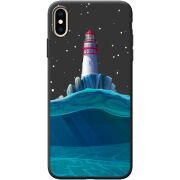 Черный чехол BoxFace Apple iPhone XS Max Lighthouse