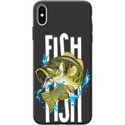 Черный чехол BoxFace Apple iPhone XS Max Fish
