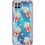 Прозрачный чехол BoxFace OPPO A93/ Reno4 Lite с 3D-глазками Popcorn