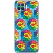 Прозрачный чехол BoxFace OPPO A93/ Reno4 Lite Hippie Flowers