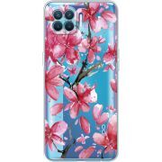 Прозрачный чехол BoxFace OPPO A93/ Reno4 Lite Pink Magnolia