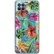 Прозрачный чехол BoxFace OPPO A93/ Reno4 Lite Tropical Flowers