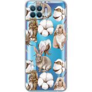 Прозрачный чехол BoxFace OPPO A93/ Reno4 Lite Cotton and Rabbits