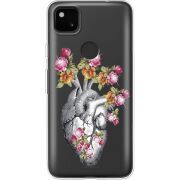 Чехол со стразами Google Pixel 4a Heart