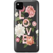 Чехол со стразами Google Pixel 4a Love