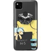 Прозрачный чехол BoxFace Google Pixel 4a Fashion Pug