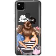 Прозрачный чехол BoxFace Google Pixel 4a Super Mama