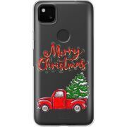 Прозрачный чехол BoxFace Google Pixel 4a Holiday Car