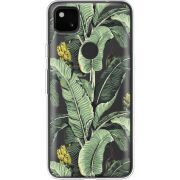 Прозрачный чехол BoxFace Google Pixel 4a Banana Leaves