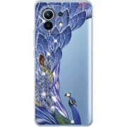 Чехол со стразами Xiaomi Mi 11 Peafowl