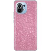 Чехол с блёстками Xiaomi Mi 11 Розовый