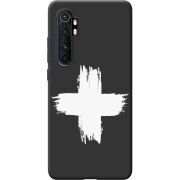 Черный чехол BoxFace Xiaomi Mi Note 10 Lite Білий хрест ЗСУ