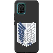 Черный чехол BoxFace Xiaomi Mi 10 Lite Атака Титанов Крылья Свободы