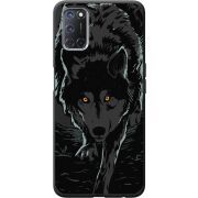 Черный чехол BoxFace OPPO A52 /A72 Wolf
