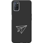 Черный чехол BoxFace OPPO A52 /A72 Paper Plane
