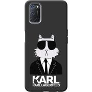 Черный чехол BoxFace OPPO A72/ A52 Cat in Black