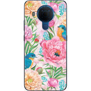 Чехол BoxFace Nokia 5.4 Birds in Flowers