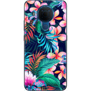 Чехол BoxFace Nokia 5.4 flowers in the tropics