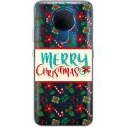 Прозрачный чехол BoxFace Nokia 5.4 Vintage Christmas Pattern