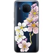 Прозрачный чехол BoxFace Nokia 5.4 Cherry Blossom