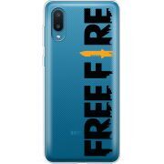Прозрачный чехол BoxFace Samsung A022 Galaxy A02 Free Fire Black Logo